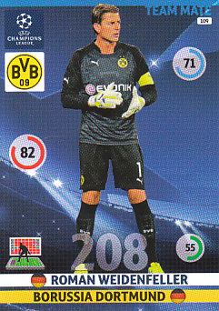 Roman Weidenfeller Borussia Dortmund 2014/15 Panini Champions League #109
